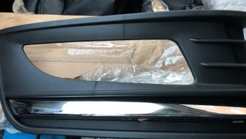 419 р. Правая рамка противотуманной фары SAT Volkswagen Polo 5 седан рестайлинг (2015-2020)  с доставкой в г. Воронеж. Увеличить фотографию 2