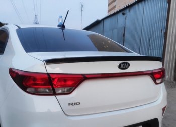 1 629 р. Лип спойлер RA  KIA Rio  4 FB (2016-2020) дорестайлинг седан (Неокрашенный)  с доставкой в г. Воронеж. Увеличить фотографию 7