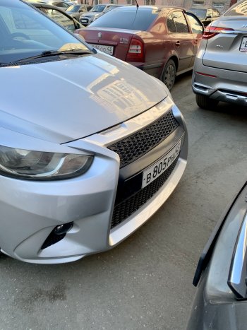 13 499 р. Передний бампер Lexus Style Hyundai Solaris RBr хэтчбэк дорестайлинг (2010-2014) (Неокрашенный)  с доставкой в г. Воронеж. Увеличить фотографию 8