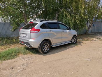 7 949 р. Рейлинги Petroil Tuning Лада XRAY (2016-2022) (Серебристый муар)  с доставкой в г. Воронеж. Увеличить фотографию 6