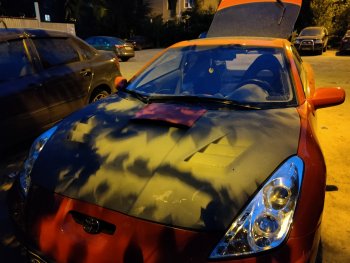 9 399 р. Пластиковый капот TRD Toyota Celica T230 (1999-2006)  с доставкой в г. Воронеж. Увеличить фотографию 7