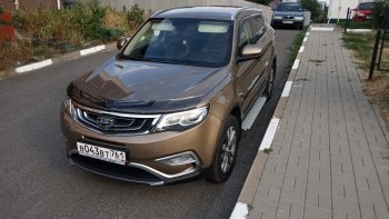 2 299 р. Дефлектор капота CA-Plastiс  Geely Atlas  NL3 (2016-2022) (Серия Art черная)  с доставкой в г. Воронеж. Увеличить фотографию 4
