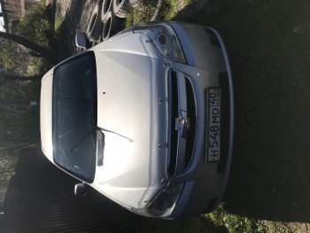 2 299 р. Дефлектор капота CA-Plastiс  Chevrolet Epica  V250 (2006-2012) (Шелкография серебро)  с доставкой в г. Воронеж. Увеличить фотографию 2