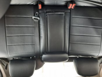 5 999 р. Чехлы для сидений SeiNtex (экокожа, черные) Opel Astra H хэтчбек 5дв дорестайлинг (2004-2007)  с доставкой в г. Воронеж. Увеличить фотографию 2