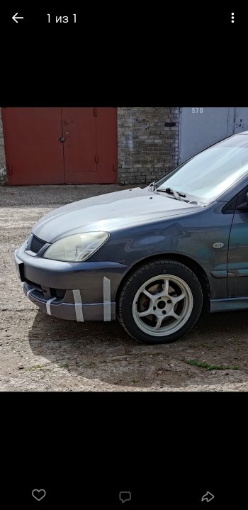 5 749 р. Накладка переднего бампера Sport 2.0  Mitsubishi Lancer  9 CS (2005-2009) седан 2-ой рестайлинг, универсал 2-ой рестайлинг (Неокрашенная)  с доставкой в г. Воронеж. Увеличить фотографию 2