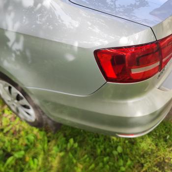 4 549 р. Задний бампер SAT  Volkswagen Jetta  A6 (2015-2018) седан рестайлинг (Неокрашенный)  с доставкой в г. Воронеж. Увеличить фотографию 3