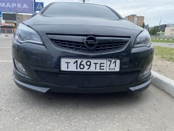 1 469 р. Сетка на бампер Russtal (черная) Opel Astra J хэтчбек 5 дв. дорестайлинг (2009-2012)  с доставкой в г. Воронеж. Увеличить фотографию 4