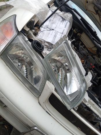 3 089 р. Правая фара (хрусталь) SAT Toyota Corona T190 седан дорестайлинг (1992-1994)  с доставкой в г. Воронеж. Увеличить фотографию 2