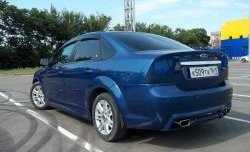 4 199 р. Пороги накладки FT Ford Focus 2 седан рестайлинг (2007-2011) (Неокрашенные)  с доставкой в г. Воронеж. Увеличить фотографию 3