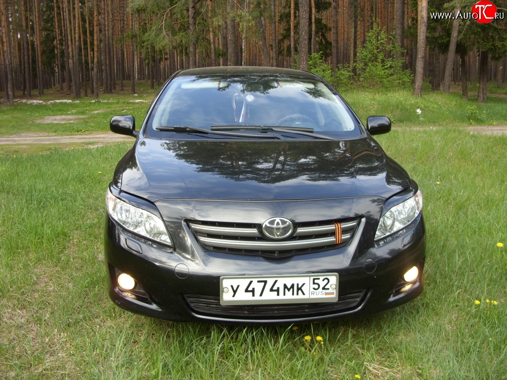 1 299 р. Комплект ресничек на фары Sport Toyota Corolla E150 седан дорестайлинг (2006-2010) (Неокрашенные)  с доставкой в г. Воронеж