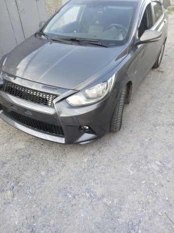 13 499 р. Передний бампер Lexus Style Hyundai Solaris RBr хэтчбэк дорестайлинг (2010-2014) (Неокрашенный)  с доставкой в г. Воронеж. Увеличить фотографию 6