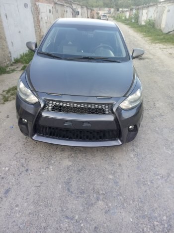 13 499 р. Передний бампер Lexus Style Hyundai Solaris RBr хэтчбэк дорестайлинг (2010-2014) (Неокрашенный)  с доставкой в г. Воронеж. Увеличить фотографию 5