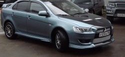 31 799 р. Пластиковый капот Evo  Mitsubishi Lancer  10 CY (2007-2017) седан дорестайлинг, хэтчбэк дорестайлинг, седан рестайлинг, хэтчбек 5 дв рестайлинг (Неокрашенный)  с доставкой в г. Воронеж. Увеличить фотографию 8