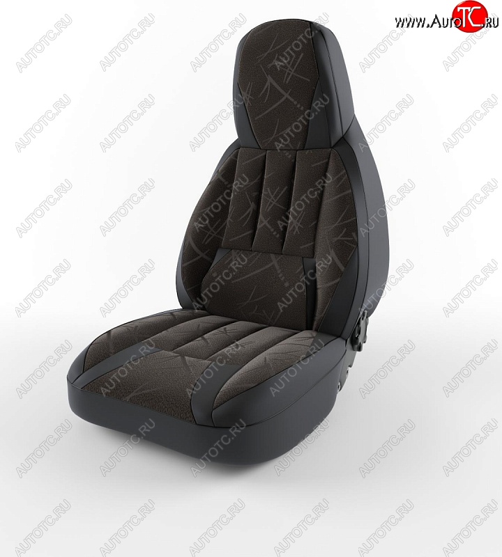 6 599 р. Чехлы для сидений  31105 Lord Autofashion Форсаж (экокожа)  ГАЗ 31105  Волга (2003-2009) дорестайлинг, рестайлинг (Черный, вставка Велюр Сарния)  с доставкой в г. Воронеж