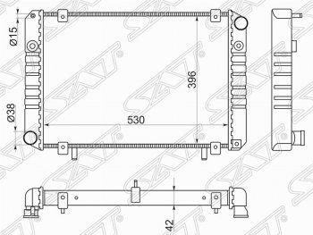 7 199 р. Радиатор двигателя SAT (трубчатый, МКПП, без кондиционера)  ГАЗ Баргузин  2217 автобус - Соболь ( 2752,  2310,  2217 автобус,  2217 Бизнес автобус,  2752,Бизнес,  2310,Бизнес)  с доставкой в г. Воронеж. Увеличить фотографию 1