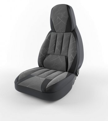 5 499 р. Чехлы для сидений (3-х местная) Lord Autofashion Форсаж (экокожа)  ГАЗ ГАЗель  3302 (1994-2002) дорестайлинг шасси (Черный, вставка флок AUTO трафл)  с доставкой в г. Воронеж. Увеличить фотографию 2