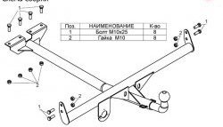 3 699 р. Фаркоп Лидер Плюс ГАЗ ГАЗель 3302 дорестайлинг шасси (1994-2002) (Без электропакета)  с доставкой в г. Воронеж. Увеличить фотографию 2
