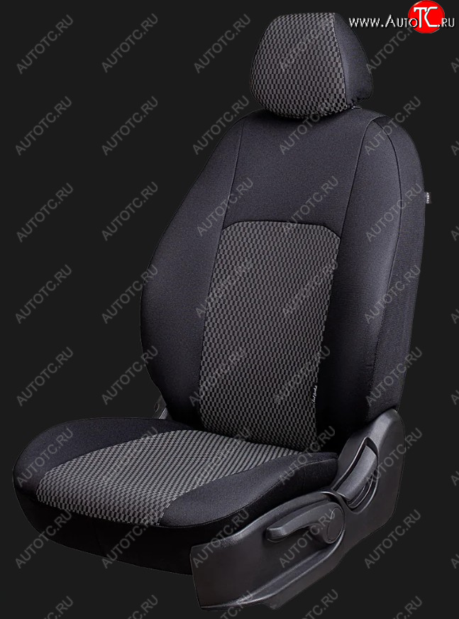 3 799 р. Чехлы для сидений Lord Autofashion Дублин (жаккард, 3 места)  ГАЗ ГАЗель ( 3302,  2705,  2705,Бизнес,  3302,Бизнес) (2003-2025) 1-ый рестайлинг бортовой , 1-ый рестайлинг цельнометаллический фургон, 2-ой рестайлинг цельнометаллический фургон, 2-ой рестайлинг шасси (черный/прямоугольник черный)  с доставкой в г. Воронеж