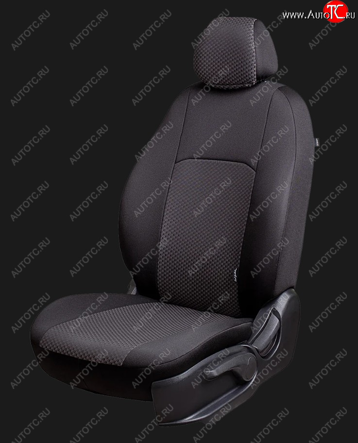 5 349 р. Чехлы для сидений Lord Autofashion Дублин (жаккард, 3 места)  ГАЗ ГАЗель ( 3302,  2705,  2705,Бизнес,  3302,Бизнес) (2003-2025) 1-ый рестайлинг бортовой , 1-ый рестайлинг цельнометаллический фургон, 2-ой рестайлинг цельнометаллический фургон, 2-ой рестайлинг шасси (черный/стежок серый)  с доставкой в г. Воронеж