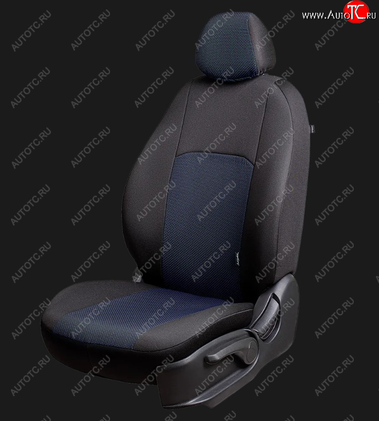 3 799 р. Чехлы для сидений Lord Autofashion Дублин (жаккард, 3 места)  ГАЗ ГАЗель Next ( A21,A22, С41, С42,  A31,A32, C45, C46) - ГАЗон Next (черный/ ёж синий)  с доставкой в г. Воронеж