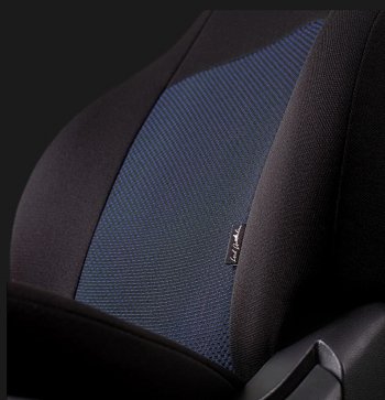 3 799 р. Чехлы для сидений Lord Autofashion Дублин (жаккард, 3 места)  ГАЗ ГАЗель Next ( A21,A22, С41, С42,  A31,A32, C45, C46) - ГАЗон Next (черный/ ёж синий)  с доставкой в г. Воронеж. Увеличить фотографию 2