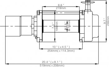 93 629 р. Лебёдка гидравлическая Runva 10000 lbs 4536 кг CFMOTO X4 (2018-2025)  с доставкой в г. Воронеж. Увеличить фотографию 13