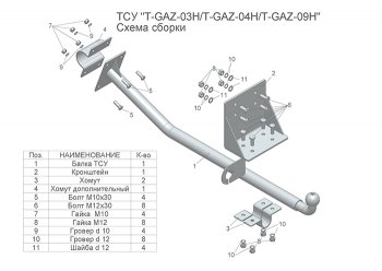 3 579 р. Фаркоп Лидер Плюс (цельносварной, шар тип Н) ГАЗ Соболь 2752 дорестайлинг цельнометаллический фургон (1998-2002) (Без электропакета)  с доставкой в г. Воронеж. Увеличить фотографию 1