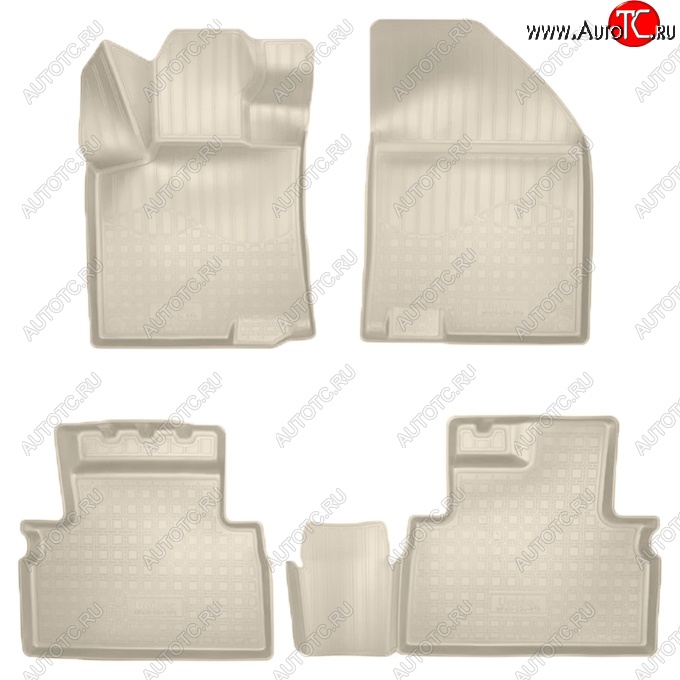 2 689 р. Коврики салонные Noplast (3D)  Geely Coolray  SX11 (2018-2023) дорестайлинг (Бежевые)  с доставкой в г. Воронеж