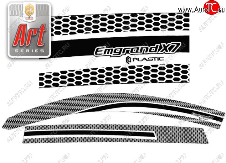 2 199 р. Дефлектора окон CA-Plastiс  Geely Emgrand X7 (2011-2015) дорестайлинг (Серия Art серебро, Без хром.молдинга)  с доставкой в г. Воронеж