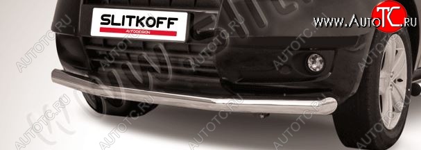 13 649 р. Защита переднего бампера Slitkoff (d76 мм)  Geely Emgrand X7 (2011-2015) дорестайлинг (Нержавейка, Полированная)  с доставкой в г. Воронеж