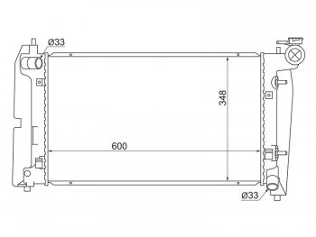 Радиатор двигателя SAT (трубчатый, пробка R102A) Toyota Corolla Runx E120 хэтчбэк 5 дв. дорестайлинг (1999-2002)