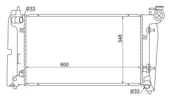 5 199 р. Радиатор двигателя SAT (трубчатый)  Geely Emgrand EC7 (2009-2020), Pontiac Vibe  ZZE (2002-2008), Toyota Allex  E12# (2002-2006), Toyota Corolla  E130 (2003-2007), Toyota Corolla Fielder  E120 (2000-2006), Toyota Corolla Spacio  E120 (2003-2007), Toyota Corolla Verso  Е120 (2001-2004), Toyota Voltz (2002-2004), Toyota WILL (2000-2001)  с доставкой в г. Воронеж. Увеличить фотографию 1