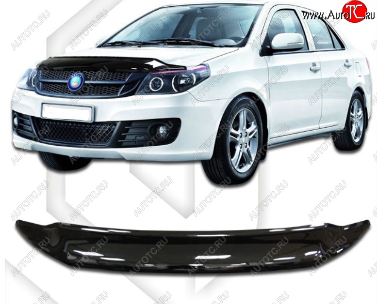 1 999 р. Дефлектор капота CA-Plastiс  Geely GC6 (2014-2017) (Classic черный, Без надписи)  с доставкой в г. Воронеж