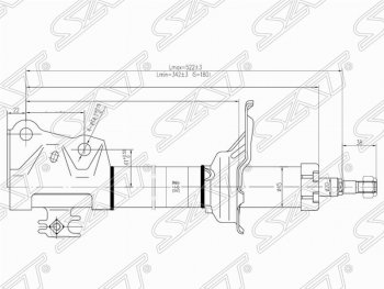 3 199 р. Амортизатор передний SAT (LH=RH)  Geely MK (2006-2015), Geely MK Cross (2011-2016), Toyota Echo  XP10 (1999-2002), Toyota Funcargo (2002-2005), Toyota Ist  XP60 (2001-2005), Toyota Platz ( рестайлинг) (1999-2005), Toyota Probox (2002-2014), Toyota Succeed (2002-2014), Toyota Vitz  XP10 (1998-2001), Toyota WILL (2001-2025), Toyota Yaris  XP10 (1999-2005)  с доставкой в г. Воронеж. Увеличить фотографию 1