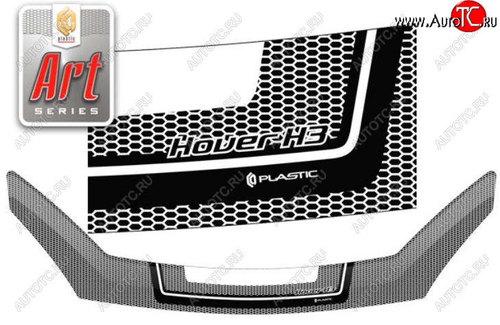 2 399 р. Дефлектор капота CA-Plastiс  Great Wall Hover H3 (2014-2016)  рестайлинг (Серия Art черная)  с доставкой в г. Воронеж