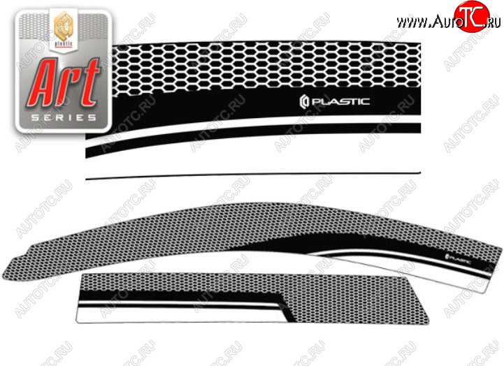 2 299 р. Дефлектора окон CA-Plastic  Great Wall Hover H3 (2014-2016)  рестайлинг (Серия Art графит, Без хром.молдинга, Крепление только на скотч)  с доставкой в г. Воронеж