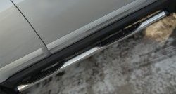 83 999 р. Защита порогов с пластиковыми вставками для ног из круглой трубы диаметром 76 мм Russtal Great Wall Hover H3  рестайлинг (2014-2016) (Защита порогов с со скосами на торцах (вариант 1))  с доставкой в г. Воронеж. Увеличить фотографию 5