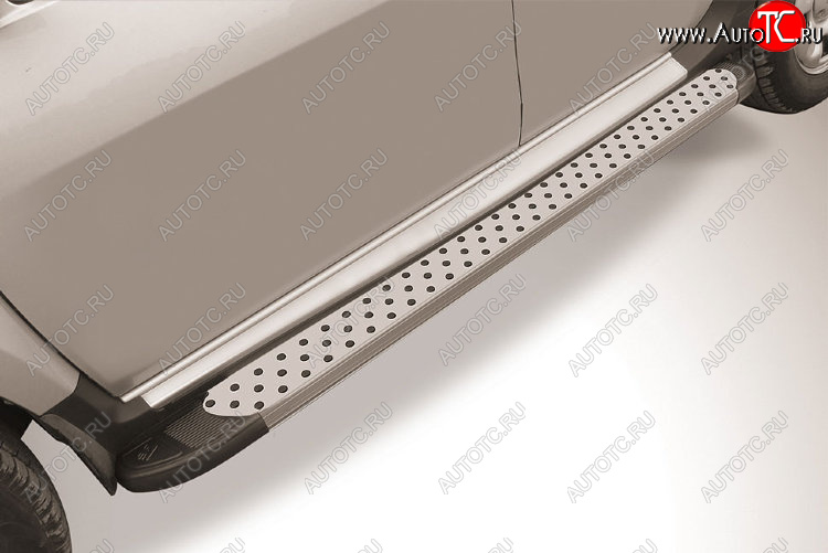 17 399 р. Пороги алюминиевые Slitkoff  Great Wall Hover H3 (2014-2016)  рестайлинг (Standart Silver)  с доставкой в г. Воронеж