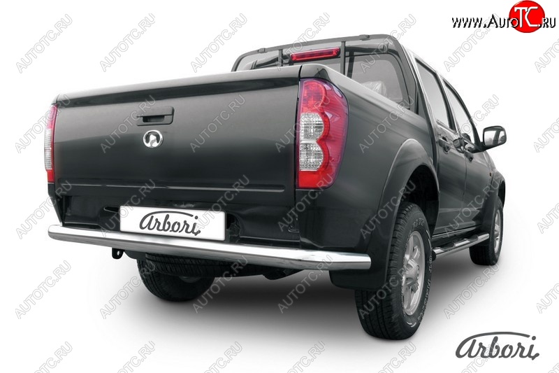 13 769 р. Защита заднего бампера Arbori (нержавейка, 1 труба d76 mm).  Great Wall Wingle 5 (2011-2017)  с доставкой в г. Воронеж