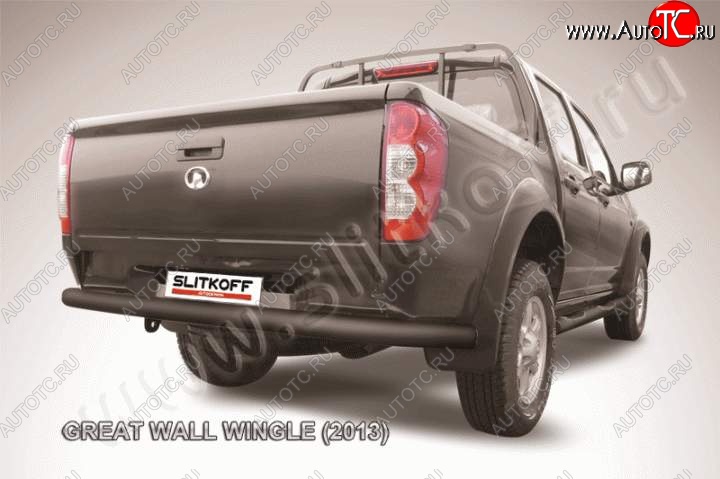 9 599 р. Защита заднего бампера из трубы d76 Slitkoff  Great Wall Wingle 5 (2011-2017) (Цвет: серебристый)  с доставкой в г. Воронеж