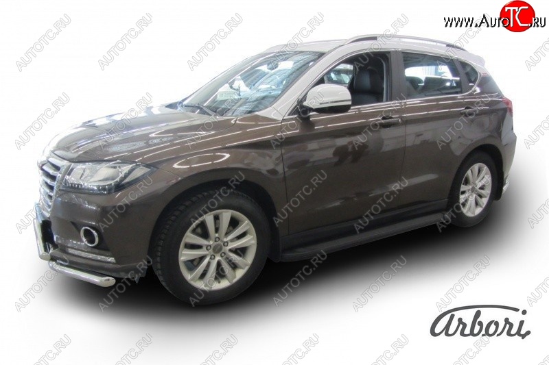 11 609 р. Порожки для ног Arbori Optima Black Haval H2 (2014-2021)  с доставкой в г. Воронеж