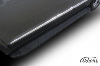 11 609 р. Порожки для ног Arbori Optima Black Haval H6 (2013-2020)  с доставкой в г. Воронеж. Увеличить фотографию 2