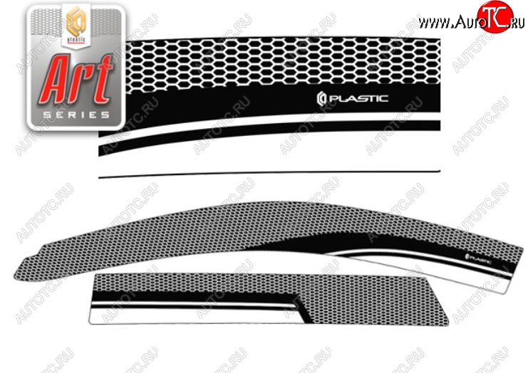 2 399 р. Дефлектора окон CA-Plastic  Great Wall Hover H3 (2010-2014)  дорестайлинг (Серия Art серебро, Без хром.молдинга, Крепление только на скотч)  с доставкой в г. Воронеж