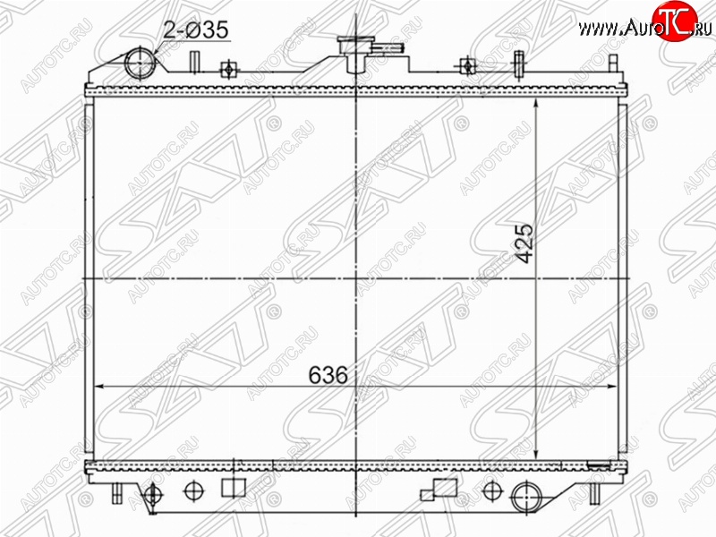 4 749 р. Радиатор двигателя SAT (трубчатый, МКПП/АКПП) Great Wall Hover H5 (2010-2017)  с доставкой в г. Воронеж