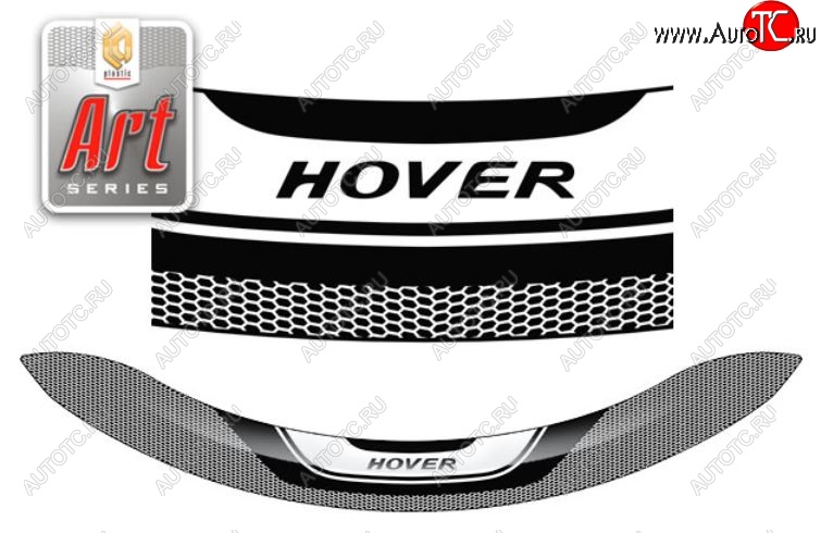 2 199 р. Дефлектор капота CA-Plastiс  Great Wall Hover H5 (2010-2017) (Серия Art белая)  с доставкой в г. Воронеж