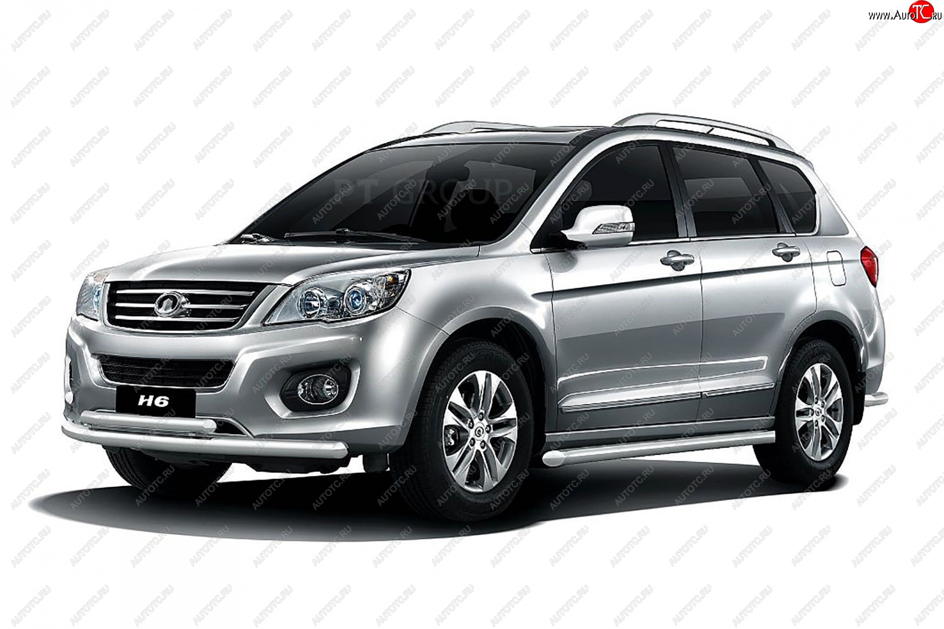8 899 р. Защита переднего бампера двойная из труб d63/51 мм Petroil Tuning  Great Wall Hover H6 (2012-2016) (Нержавейка)  с доставкой в г. Воронеж