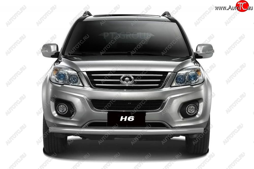 7 849 р. Защита переднего бампера одинарная из трубы d63 мм Petroil Tuning  Great Wall Hover H6 (2012-2016) (Нержавейка)  с доставкой в г. Воронеж