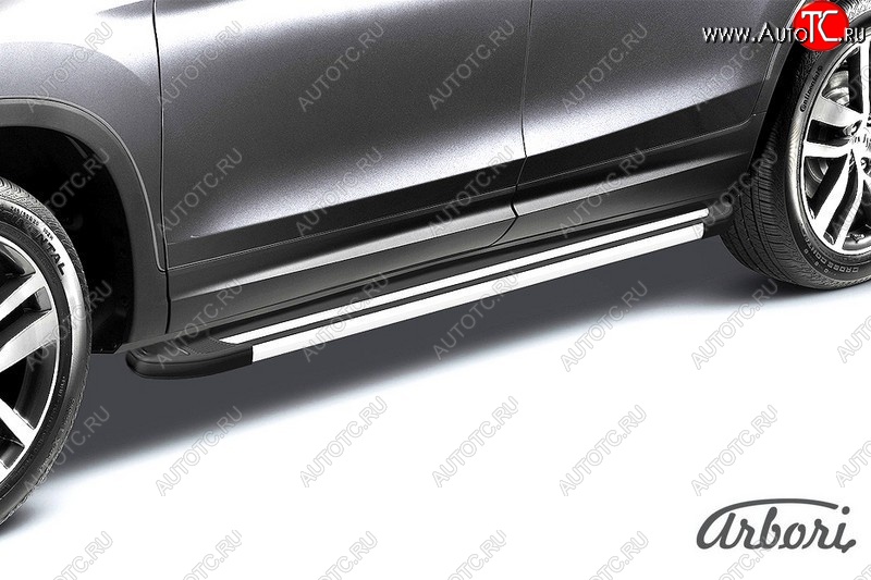 12 509 р. Порожки для ног Arbori Luxe Black Great Wall Hover H3  дорестайлинг (2010-2014)  с доставкой в г. Воронеж