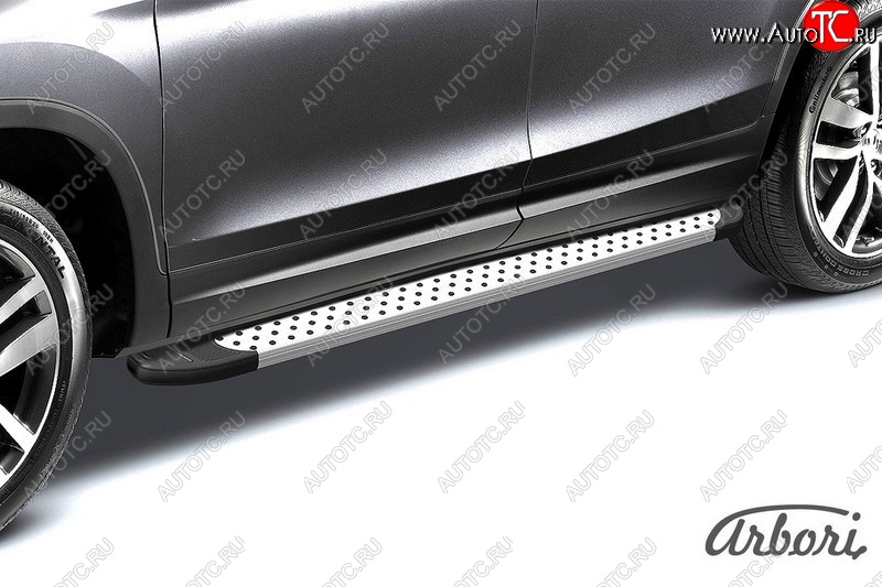 13 499 р. Порожки для ног Arbori Standart Silver Great Wall Hover H3  дорестайлинг (2010-2014)  с доставкой в г. Воронеж