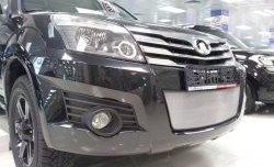 1 539 р. Сетка на бампер Russtal (хром) Great Wall Hover H3  дорестайлинг (2010-2014)  с доставкой в г. Воронеж. Увеличить фотографию 2